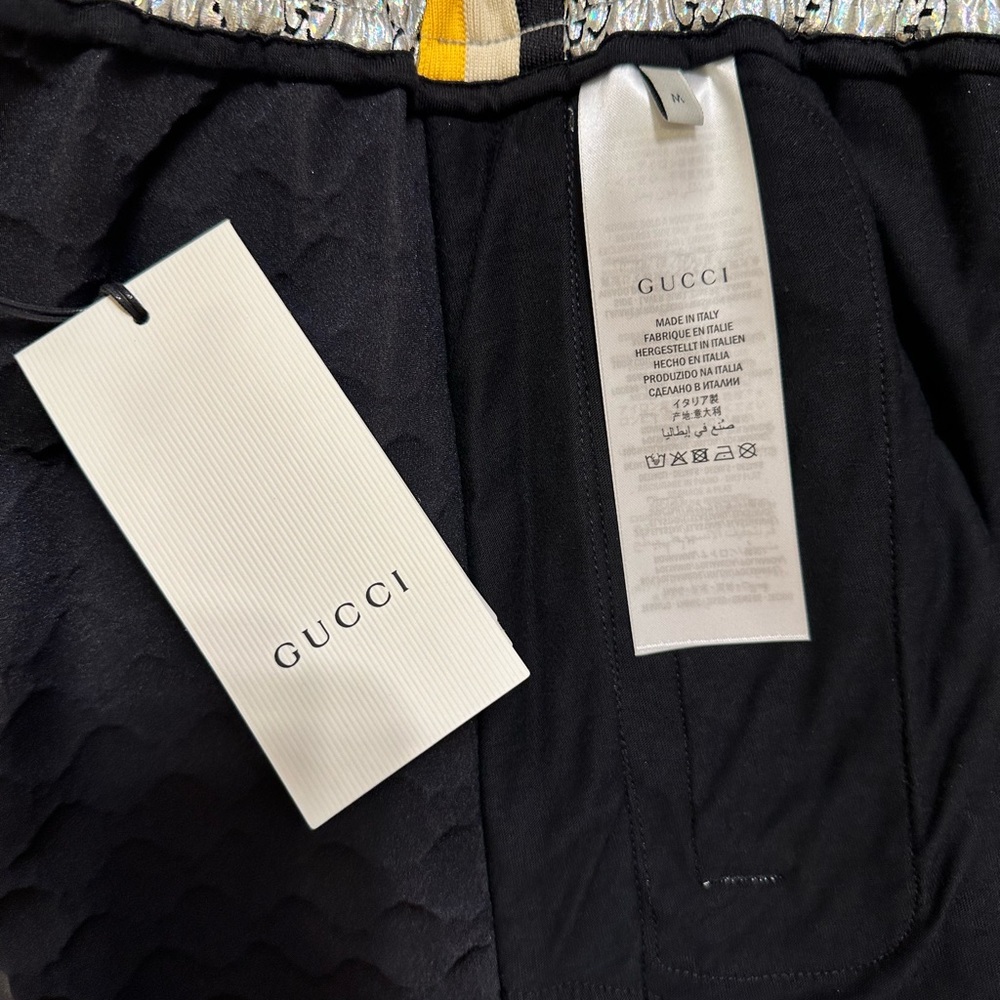 NWT Gucci Size M GG Laminated Sparkle Iridescent Shorts Ret $1280.00 - Picture 13 of 16